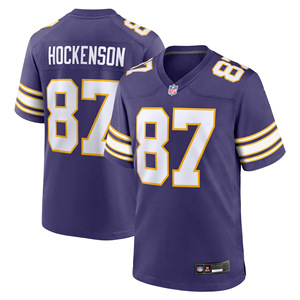 Maillot de football américain personnalisé Minnesota Vikings, col en V, séchage rapide, pour homme adulte, 360g, uniformes sublimés - Product Image 3