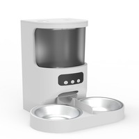 Distributeur de nourriture pour animaux de compagnie en acier inoxydable écologique à double alimentation, pour aliments secs, mangeoire pour chats, largement utilisé pour les chiens