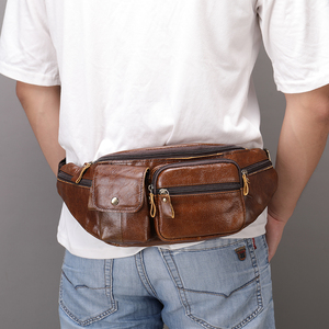 MARRANT Echt leder Herren Brusttasche Leder Wasserdichte Gürtel tasche Gürtel tasche für Männer Taille Brust Sling Umhängetaschen - Product Image 2