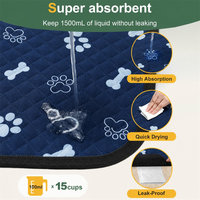 Tapis d'entraînement pour animaux de compagnie imperméable à 4 couches, antidérapant, lavable en machine, rectangulaire, réutilisable, pour toutes les saisons