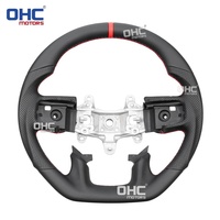 Expédition depuis les États-Unis - Volant entièrement en cuir adapté aux Dodge RAM 2500 3500 2019-2025 avec poignée en cuir perforé chauffante