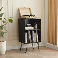 Le support de table de tourne-disque en vinyle en bois peut contenir jusqu'à 150 albums support de tourne-disque avec rangement