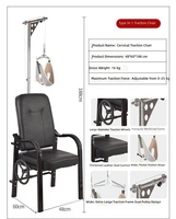 Chaise de traction cervicale de luxe en tube d'acier carré, équipement de traction de la colonne vertébrale renforcé pour la maison