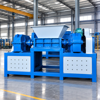 Broyeur à double arbre robuste WS-800, moteur double, qualité industrielle, pour le recyclage des métaux, des pneus et du plastique