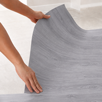 Rouleau de revêtement de sol en vinyle PVC hétérogène (motif parquet) - Imperméable, antidérapant et antibactérien, usage commercial en intérieur