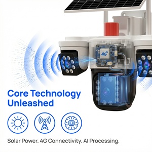 Cámara WiFi de Triple Lente 3MP OEM ODM Directo de Fábrica, Aplicación OKAM, <span class=keywords><strong>Seguimiento</strong></span> Humano con IA, Visión Nocturna a Todo Color, Bajo Precio - Product Image 2