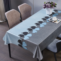 Nappe Rectangulaire en Vinyle RNPT Platinum Luxury White Butterfly Print Tulip Tropical, Nappe Anti-Taches, Nappe Carrée