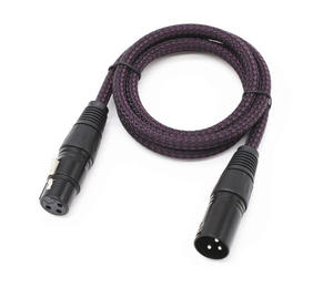 Fourniture OEM <span class=keywords><strong>XLR</strong></span> 3 broches mâle à femelle Nylon tressé Console de mixage durable Microphone à condensateur Câble audio équilibré sans bruit - Product Image 1