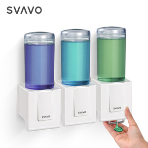 SVAVO Hôtel <span class=keywords><strong>Triple</strong></span> <span class=keywords><strong>Distributeur</strong></span> De <span class=keywords><strong>Savon</strong></span> Manuel Shampooing <span class=keywords><strong>Distributeur</strong></span> Pomme De Douche <span class=keywords><strong>Distributeur</strong></span> De <span class=keywords><strong>Savon</strong></span> - Product Image 1