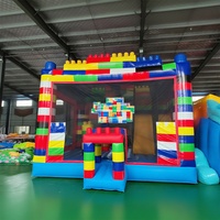 Combo gonflable Lego pour enfants, château gonflable en PVC avec mur d'escalade pour anniversaire