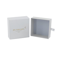 luxe Boîte à cadeau rigide avec logo personnalisé Boîte à bijoux d'emballage à tiroir avec insert en velours