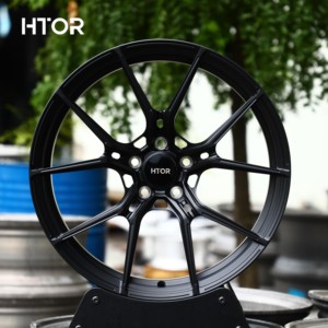 Jantes forgées ultra-légères HTOR Custom 17x8 18x8.5 19x9 20x9.5 5x100 5x114.3 Noir Satiné pour GR86 Premium BRZ TS Emira - Product Image 1