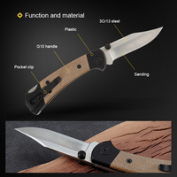 Couteau de poche personnalisé en gros avec logo, manche en Micarta, acier 3Cr13, couteau pliant pour homme, cadeau, équipement EDC, équipement de plein air