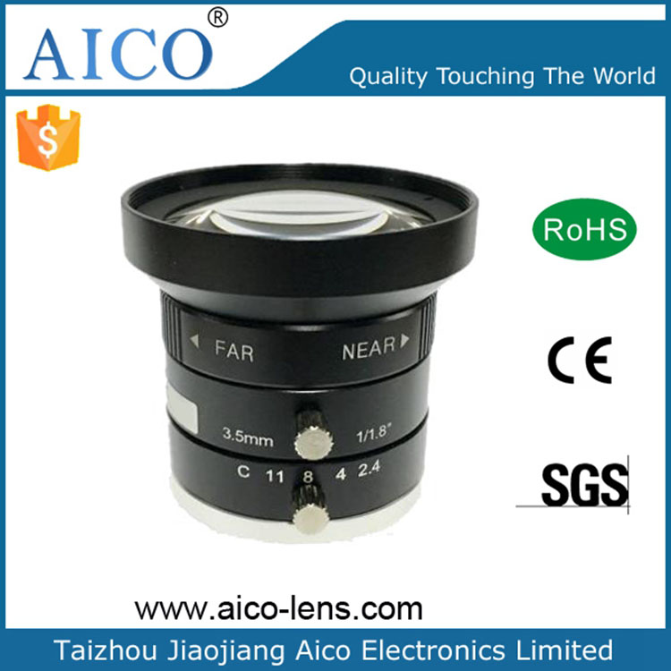 1/1.8インチ3.5mm超広角Cマウントマシンビジョン非歪み3.50mmcマウント