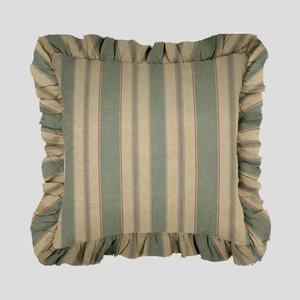 Sarung bantal Linen cetak garis-garis warna-warni pada 100% dengan Kerut, sarung bantal dekorasi netral/ - Product Image 4