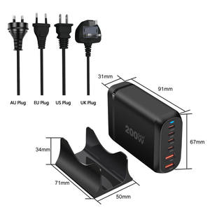 <span class=keywords><strong>Cargador</strong></span> GaN de <span class=keywords><strong>200W</strong></span>, Estación de Carga USB C de Pared, Carga Rápida PD para iPhone, Samsung, <span class=keywords><strong>Xiaomi</strong></span>, Producto Más Vendido en Amazon - Product Image 5