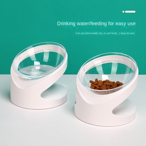 Elevated <strong>Dog</strong> Food <strong>Bowl</strong> Tilted <strong>Rounded</strong> Design Solid for Neck/Spine Comfort Anti-Vomit Slow Feeder Eco-Friendly Plastic Non-Slip - Product Image 4