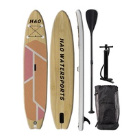 Planche de Paddle gonflable en bois, vente en gros, pêche Sup australie