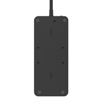 Multiprise UE Noir Multiple 2m Prise 6 Voies Multiprise Multiprise avec USB