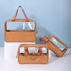 Borsa per il trucco borsa per cosmetici da viaggio borsa per cosmetici portatile per ragazza borsa per borsa trasparente piccola trasparente impermeabile