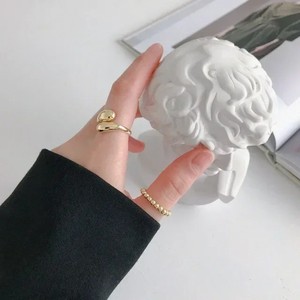 Bague lisse tendance coréenne couleur argent pour femmes, anneaux géométriques vintage, bijoux de mariage, cadeaux - Product Image 3
