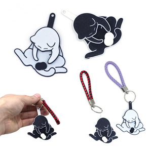 Kitten <b>Keychain</b> Plush Pendant Rotatable Charm For Backpack Ornaments Unisex Toy Gift 5 To 7 Years - Product Image 1
