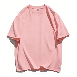 เสื้อยืดแขนสั้นทรงโอเวอร์ไซส์สำหรับผู้ชาย ผ้าถัก 100% คอตตอน รับสกรีนโลโก้ เนื้อผ้าหนา สไตล์วินเทจ ลำลอง สตรีทแวร์ - Product Image 3