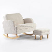 Fauteuil d'Appoint Moderne Surdimensionné Fauteuil Simple Rembourré en Tissu Boucle pour Salon Salle à Manger Hôtels Écoles