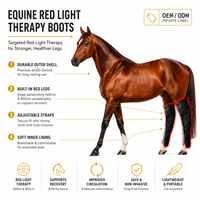 SUNGLOR SGHSBB Soins équin avec 236 LED infrarouges pour la thérapie par la lumière rouge, bandages pour l'équitation, pour l'approvisionnement des marques équestres mondiales