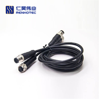 Cable M12 de 5 Pines, Conector Recto Macho RS232-SICS Blindado Hembra