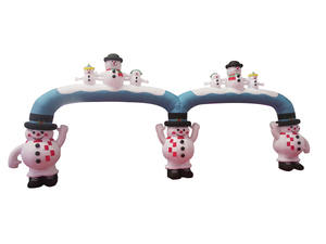 <span class=keywords><strong>Arche</strong></span> de Noël gonflable Waterhan FDP54H279 avec Père Noël, Bonhomme de neige et Élan, lumières LED, en PVC, étanche, alimentation par prise, commande filaire - Product Image 2