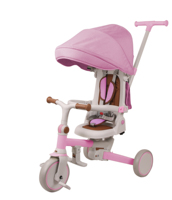 Poussettes pour bébés 4 en 1, vélo d'équilibre pour enfant, tricycle à pédales, voiture à pousser, cadre en alliage d'aluminium manuel, pliable pour les enfants de 12 mois à 7 ans