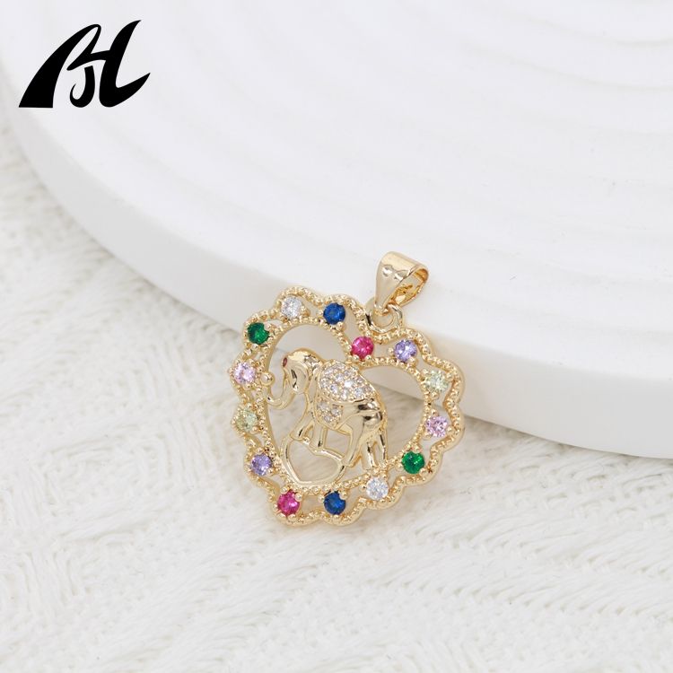 Colored zircon elephant