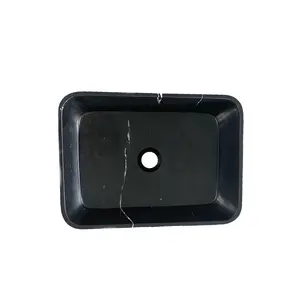 Pia de cozinha em mármore preto moderno SHIHUI tamanho personalizado de pedra natural polido retangular preço barato