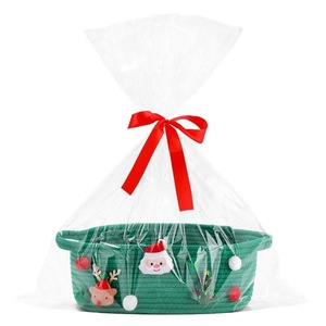 Christmas <b>Storage</b> <b>Basket</b> Round 10-20L Handmade Toy Organizer Woven <b>Basket</b> For Gift Candy Wine <b>Storage</b> - Product Image 4