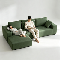 Komprimiertes Schaumstoff-Modulsofa mit 3 Sitzen und Chaiselongue in Weiß, Konvertierbares Sofa für Moderne Wohnzimmer-Einrichtung