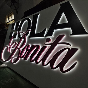 Segnaletica retroilluminata personalizzata in acciaio inox Business Shop 3D lettera segnaletica a <span class=keywords><strong>Led</strong></span> Logo del cartello esterno <span class=keywords><strong>negozio</strong></span> anteriore <span class=keywords><strong>Led</strong></span> canale segno - Product Image 5