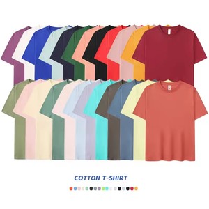 T-shirts pour hommes, t-shirts unis pour hommes, 100% coton, poids lourd, col rond, surdimensionnés, impression de logo personnalisée par sublimation, manches courtes, écologiques - Product Image 3