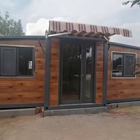 Maison mobile préfabriquée de luxe sur mesure, prête à être expédiée, 2 chambres, salle de bain, cuisine, maison conteneur pliable et extensible