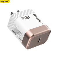 Chargeur mural rapide pour téléphone portable, couleur blanche, 30W, type C US, port unique, charge rapide 3.0, chargeurs pour téléphone portable