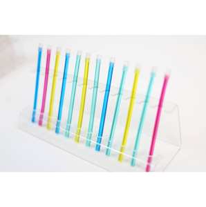 Ejektor Saliva Gigi Plastik Sekali Pakai dengan Ujung Putih Biru Produk Gigi Manual untuk Membersihkan & Mengisi Gigi - Product Image 1