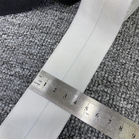 Bande élastique tissée unie noire et blanche 40 mm en nylon/polyester/spandex/coton pour sous-vêtements, ceintures et textiles de maison