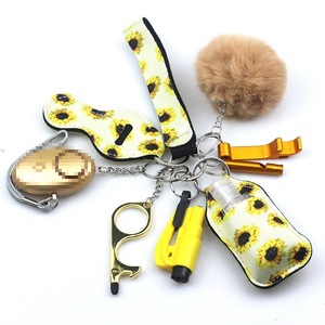 Tùy Chỉnh Người Phụ Nữ Tự Vệ Keychain Kit Tự Bảo Vệ Nguồn Cung Cấp An Toàn Keychain Set Tự Công Cụ Bảo Vệ Keyring PU Móc Chìa Khóa Thiết Lập - Product Image 2