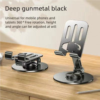 Support de téléphone portable pliable en alliage d'aluminium, nouvelle conception, rotation à 360°, portable, étanche, angle réglable, pour bureau/usage quotidien