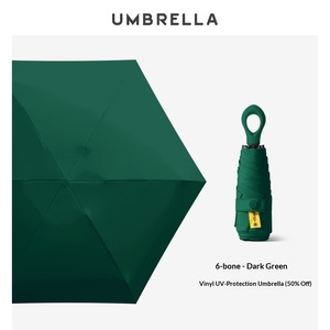 Paraguas <span class=keywords><strong>de</strong></span> Bolsillo Manual Plegable Mini <span class=keywords><strong>de</strong></span> 5 Pliegues y 6 Varillas con <span class=keywords><strong>Protección</strong></span> <span class=keywords><strong>UV</strong></span> y Revestimiento Negro para Mujer, Ideal para Días Soleados y Lluviosos - Product Image 6