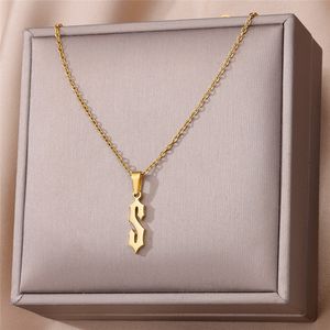 Wholesale Custom Personalised 18k Gold Plated Stainless Steel <strong>Initials</strong> Pendant Charm Letter Women Men <strong>Children</strong> <strong>Necklace</strong> - Product Image 4