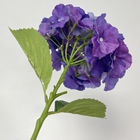 Bouquet d'hortensias artificiels HGA, fleurs d'hortensia en soie au toucher réel pour la décoration intérieure et les arches de mariage, chemin de table floral, vente en gros