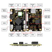 Placa base pequeña para tablet industrial Android con Rockchip RK3566, placa PCB integrada para tablet, controlador EDP LVDS MIPI.