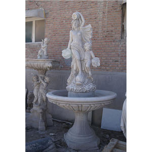 China fábrica fornecedor branco mármore esculpido pedra mármore <span class=keywords><strong>nude</strong></span> mulher anjo estátua moça escultura - Product Image 3