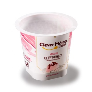 Envase de Yogur Cuadrado de Plástico Personalizado de Pared Simple de 4 oz, Vaso de 80 g para Envasado de Alimentos - Product Image 1